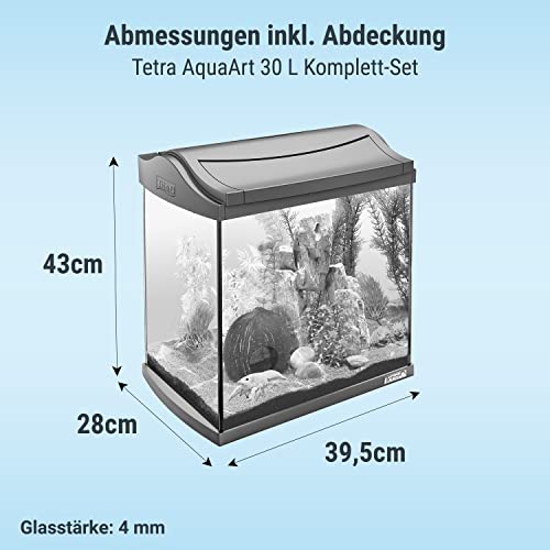 Tetra AquaArt LED Aquarium-Komplett-Set 30 Liter - inklusive LED-Beleuchtung, Tag-...