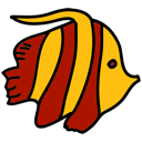 Aquarium-Sets Fisch-Logo 128 Pixel